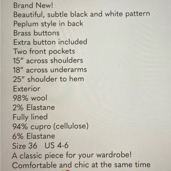 ESCADA JACKET SIZE 36 - Picture 10 of 10